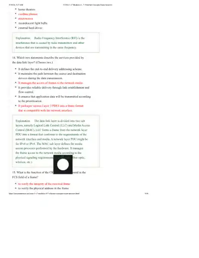 Ethernet Concepts Exam Answers - Page 9 preview image