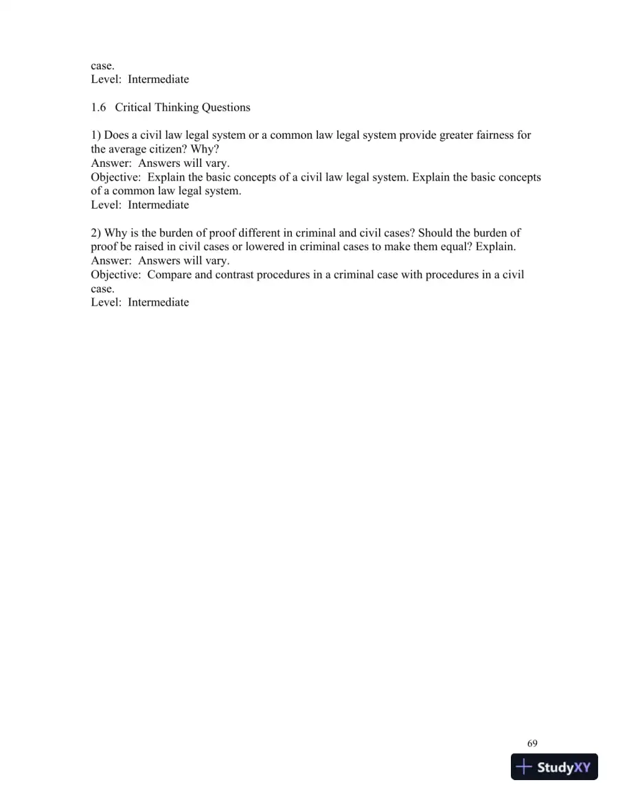Test Bank for Introduction To Law  , 6th Edition, page 16