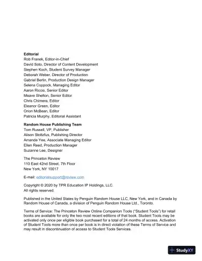 Princeton Review PSAT 8/9 Prep (2021) - Page 4 preview image