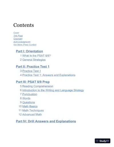 Princeton Review PSAT 8/9 Prep (2021) - Page 8 preview image