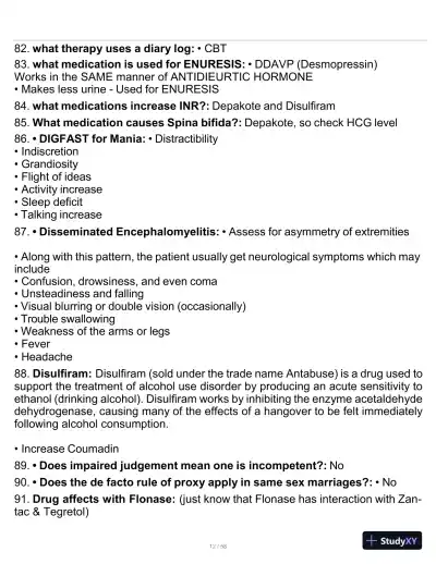 2023-2024 PMHNP Certification Exam with Answers (479 Solved Questions) - Page 13 preview image