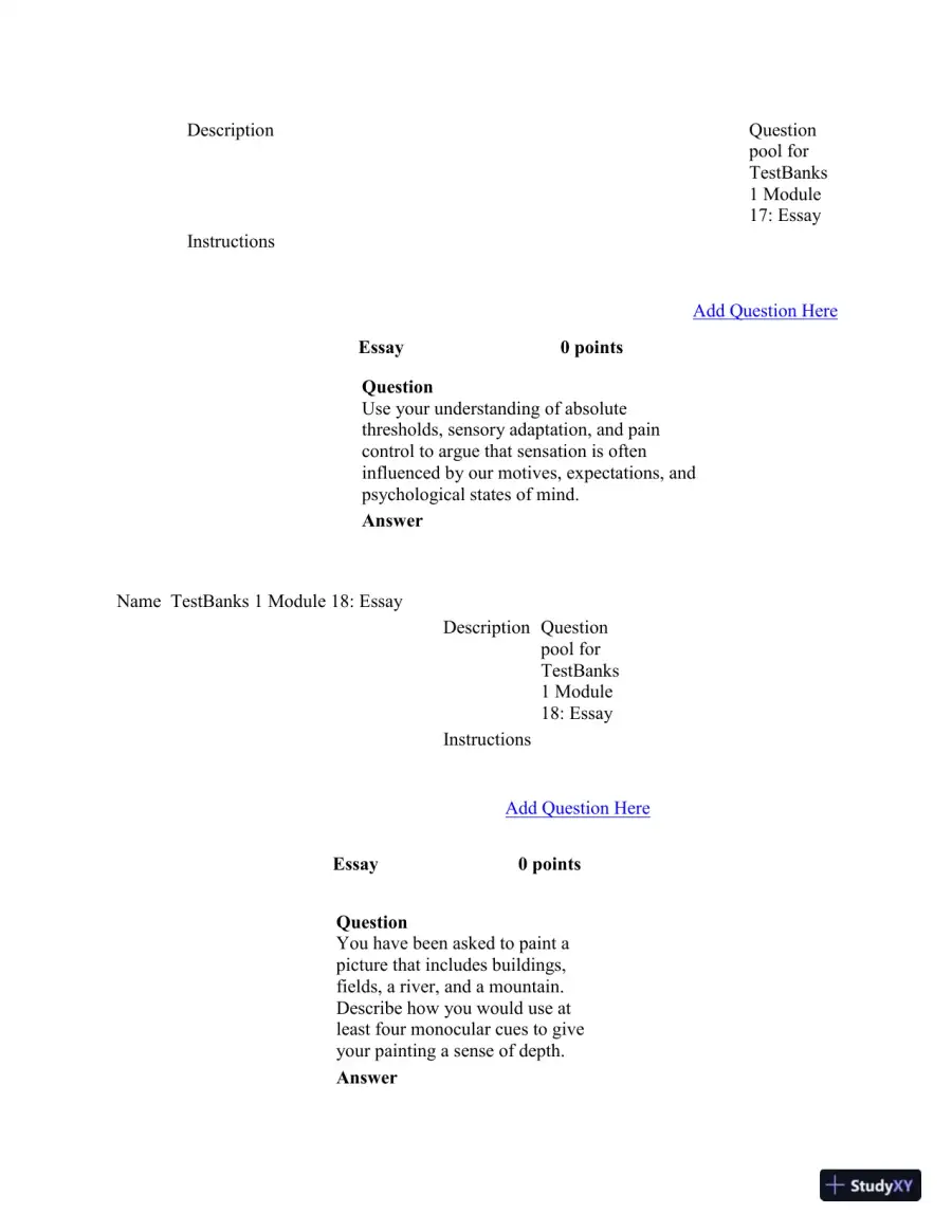 Test Bank For Psychology in Modules, 10th Edition, page 14