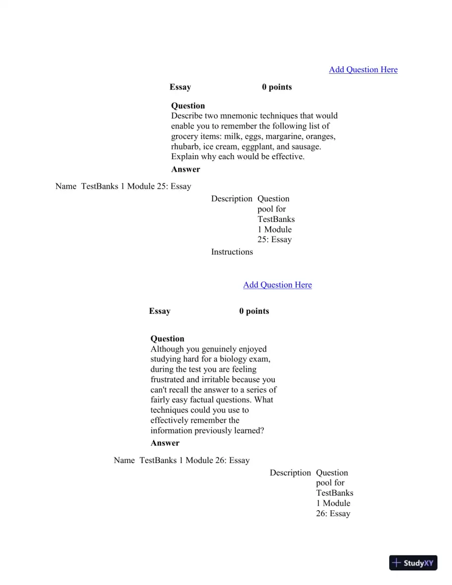 Test Bank For Psychology in Modules, 10th Edition, page 19