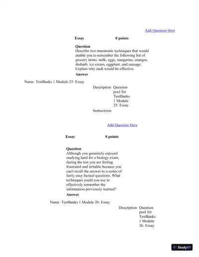 Test Bank For Psychology in Modules, 10th Edition - Page 19 preview image