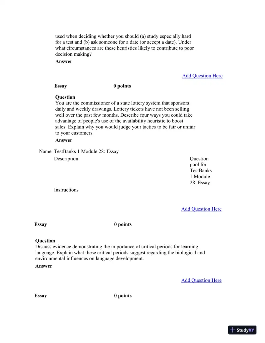 Test Bank For Psychology in Modules, 10th Edition, page 21