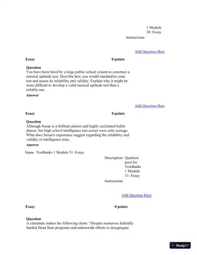 Test Bank For Psychology in Modules, 10th Edition - Page 23 preview image