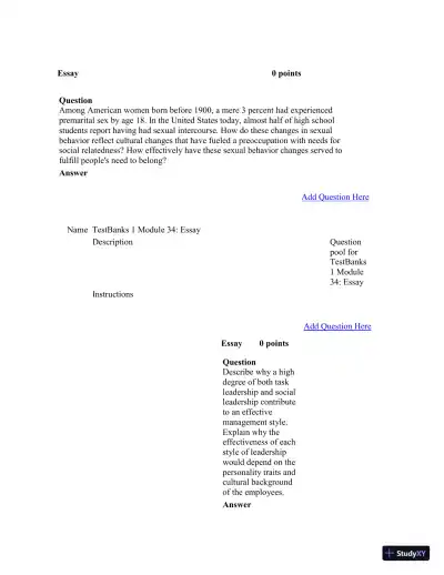 Test Bank For Psychology in Modules, 10th Edition - Page 26 preview image