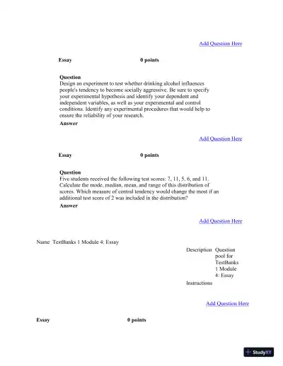 Test Bank For Psychology in Modules, 10th Edition - Page 5 preview image
