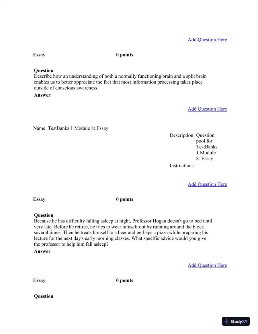 Test Bank For Psychology in Modules, 10th Edition, page 7