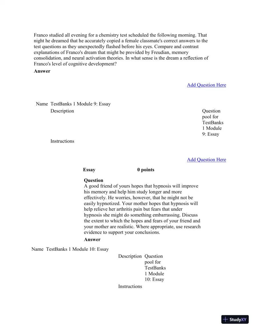 Test Bank For Psychology in Modules, 10th Edition, page 8