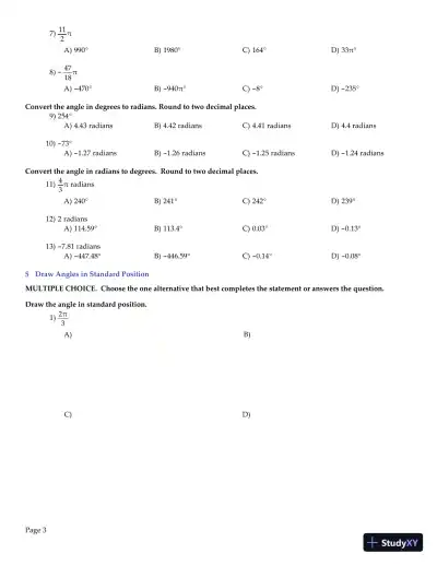 Trigonometry, 2nd Edition Test Bank - Page 4 preview image