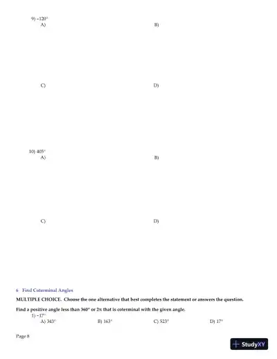 Trigonometry, 2nd Edition Test Bank - Page 9 preview image