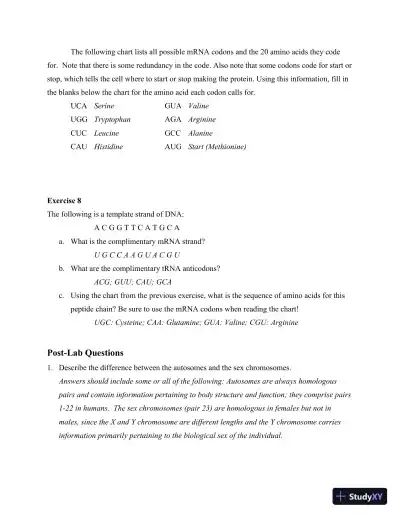 Solution Manual for Method and Practice in Biological Anthropology: A Workbook and Laboratory Manual for Introductory Courses, 2nd Edition - Page 12 preview image