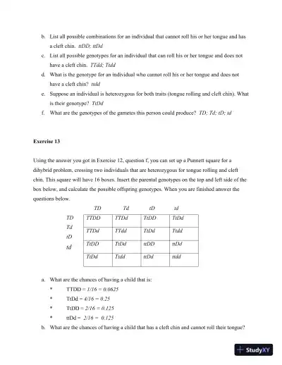 Solution Manual for Method and Practice in Biological Anthropology: A Workbook and Laboratory Manual for Introductory Courses, 2nd Edition - Page 22 preview image