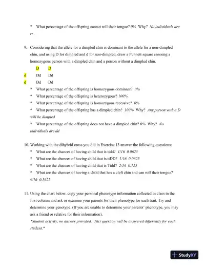 Solution Manual for Method and Practice in Biological Anthropology: A Workbook and Laboratory Manual for Introductory Courses, 2nd Edition - Page 26 preview image