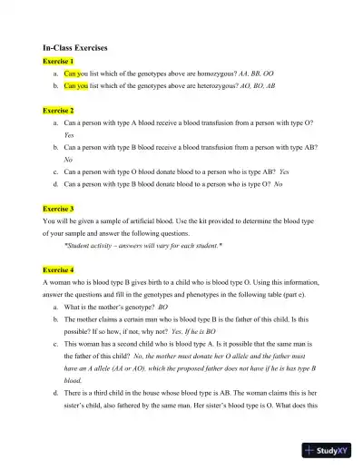 Solution Manual for Method and Practice in Biological Anthropology: A Workbook and Laboratory Manual for Introductory Courses, 2nd Edition - Page 28 preview image