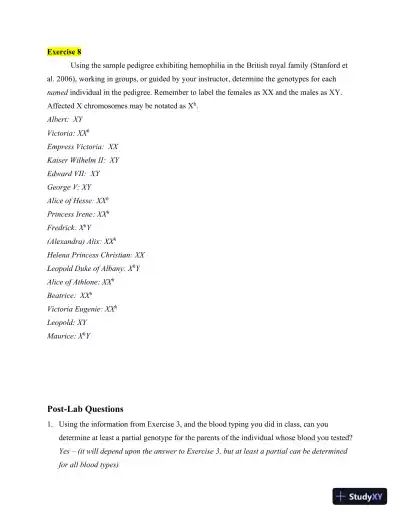 Solution Manual for Method and Practice in Biological Anthropology: A Workbook and Laboratory Manual for Introductory Courses, 2nd Edition - Page 31 preview image