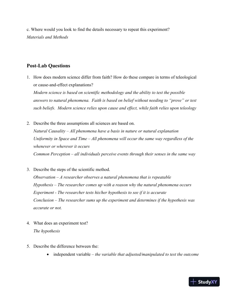 Solution Manual for Method and Practice in Biological Anthropology: A Workbook and Laboratory Manual for Introductory Courses, 2nd Edition, page 7