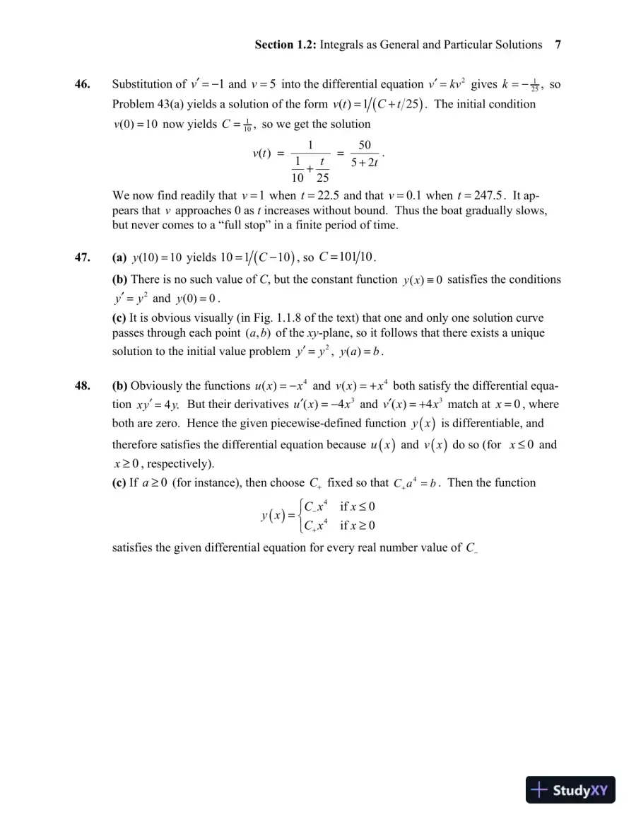 Solution Manual for Differential Equations and Linear Algebra, 4th Edition, page 13