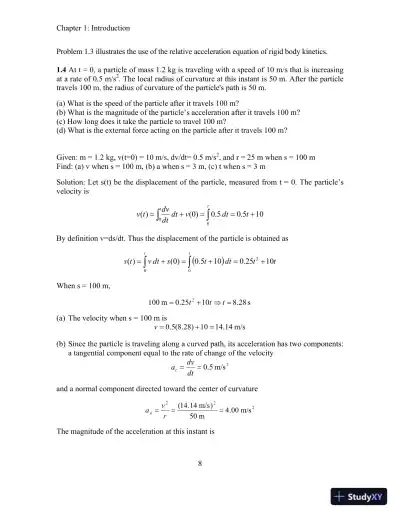 Mechanical Vibrations: Theory and Applications 1st Edition Solution Manual - Page 11 preview image