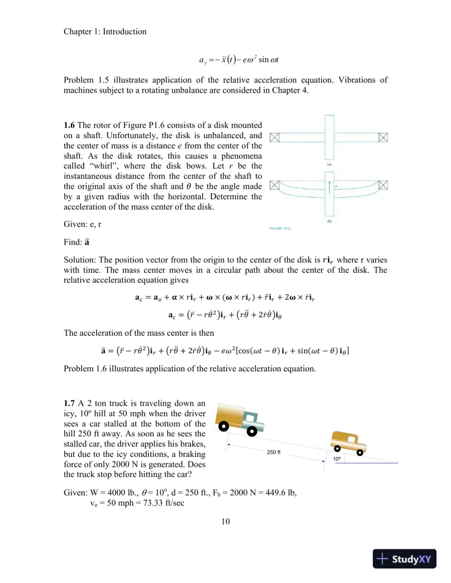 Mechanical Vibrations: Theory and Applications 1st Edition Solution Manual, page 13