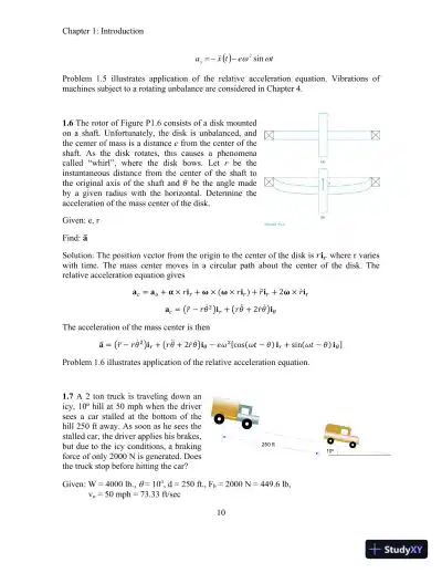 Mechanical Vibrations: Theory and Applications 1st Edition Solution Manual - Page 13 preview image