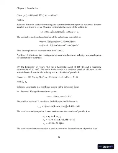 Mechanical Vibrations: Theory and Applications 1st Edition Solution Manual - Page 15 preview image
