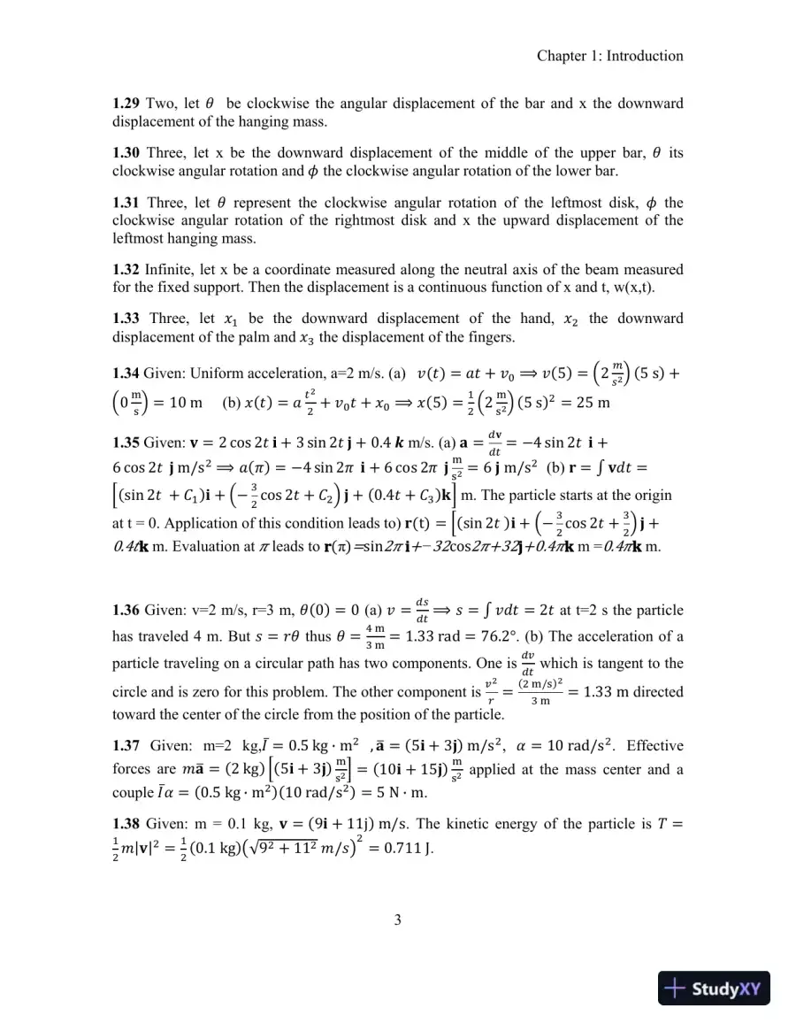 Mechanical Vibrations: Theory and Applications 1st Edition Solution Manual, page 6
