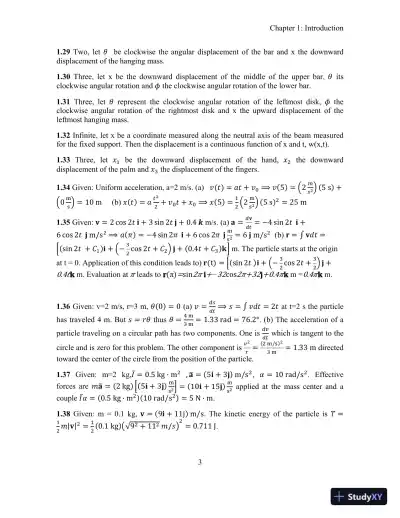 Mechanical Vibrations: Theory and Applications 1st Edition Solution Manual - Page 6 preview image
