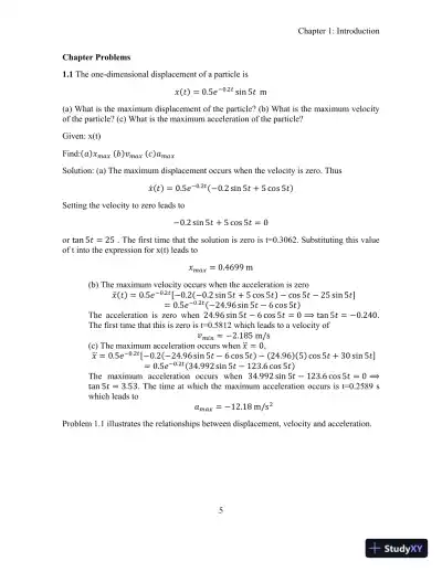 Mechanical Vibrations: Theory and Applications 1st Edition Solution Manual - Page 8 preview image