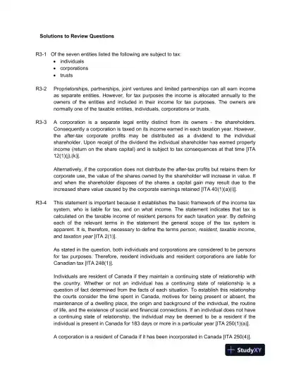 Canadian Income Taxation : Planning And Decision Making, 2013-2014 Edition Solution Manual - Page 12 preview image