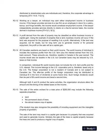 Canadian Income Taxation : Planning And Decision Making, 2013-2014 Edition Solution Manual - Page 15 preview image