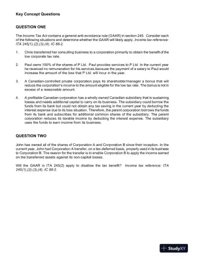 Canadian Income Taxation : Planning And Decision Making, 2013-2014 Edition Solution Manual - Page 7 preview image