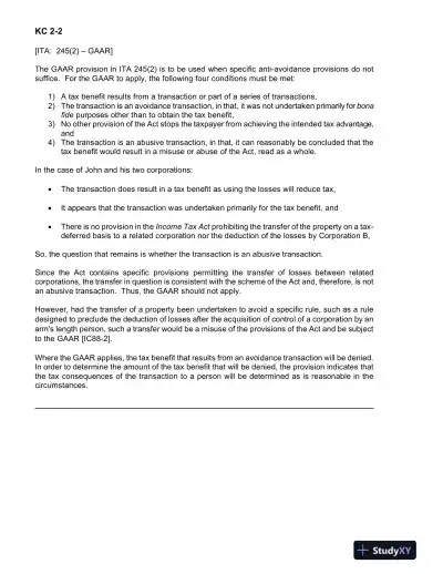 Canadian Income Taxation : Planning And Decision Making, 2013-2014 Edition Solution Manual - Page 9 preview image