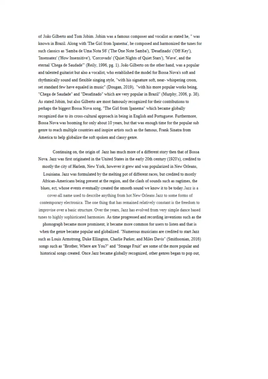 Bossa Nova vs Jazz A Comparative Analysis of Two P, page 3