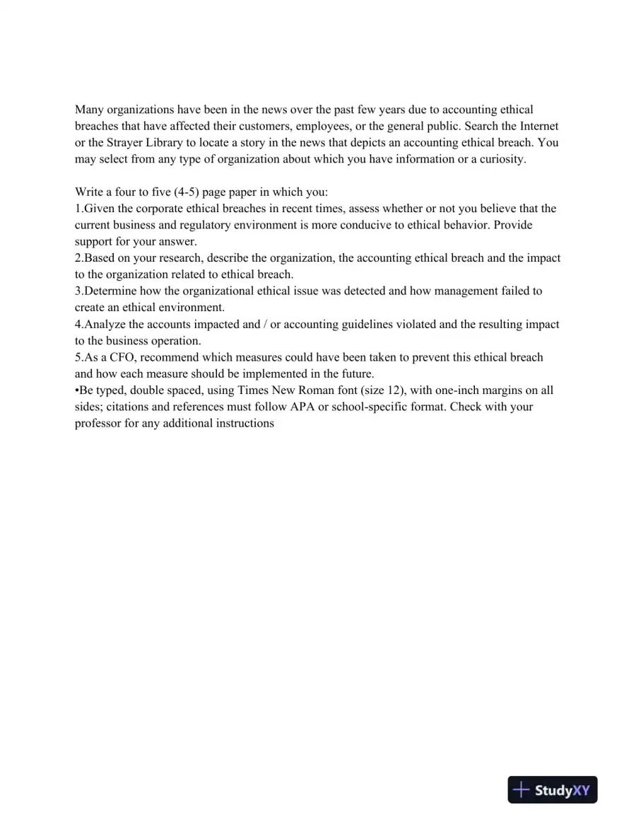ACC-557 Analyzing Accounting Ethical Breaches and Preventative Measures: A Case Study, page 3