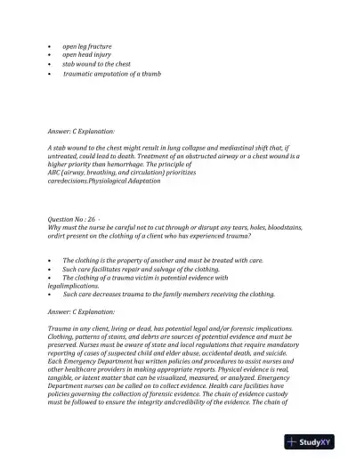 2023 NCLEX PN Physiological NGN Exam With Answers (200 Solved Questions) - Page 13 preview image