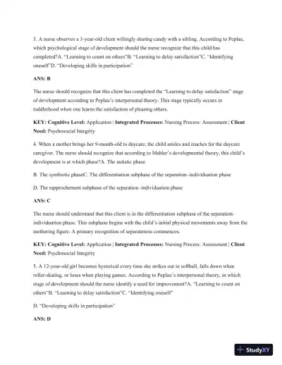 Test Bank For Psychiatric Mental Health Nursing: Concepts Of Care In Evidence-Based Practice, 8th Edition - Page 28 preview image