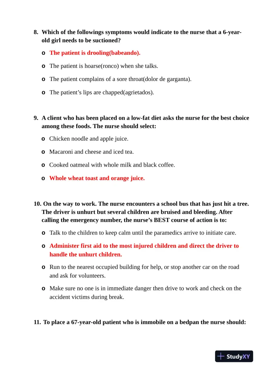 KAPLAN Fundamentals Practice Exam with Answers (75 Solved Questions), page 4
