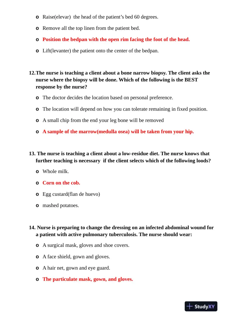 KAPLAN Fundamentals Practice Exam with Answers (75 Solved Questions), page 5