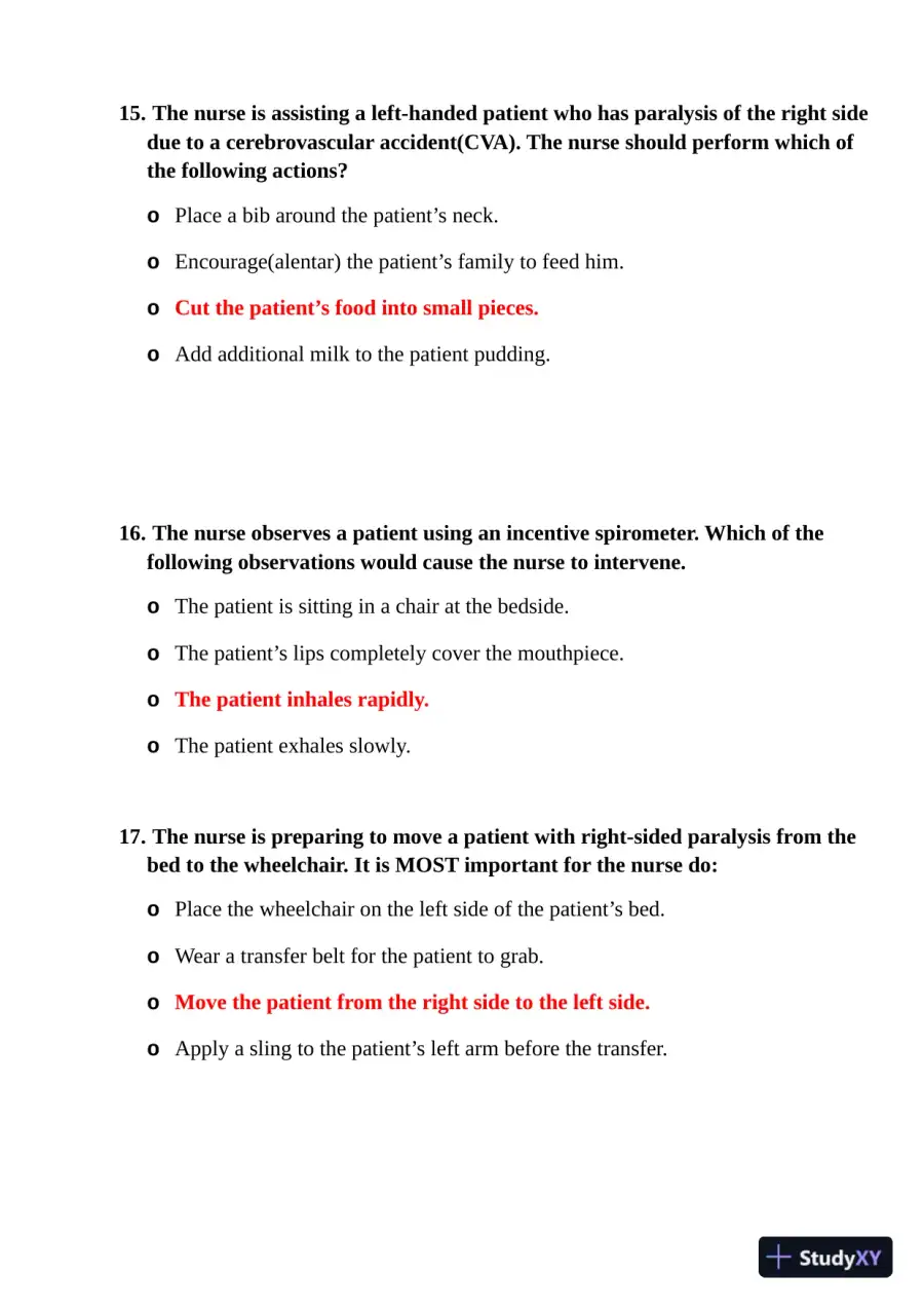 KAPLAN Fundamentals Practice Exam with Answers (75 Solved Questions), page 6