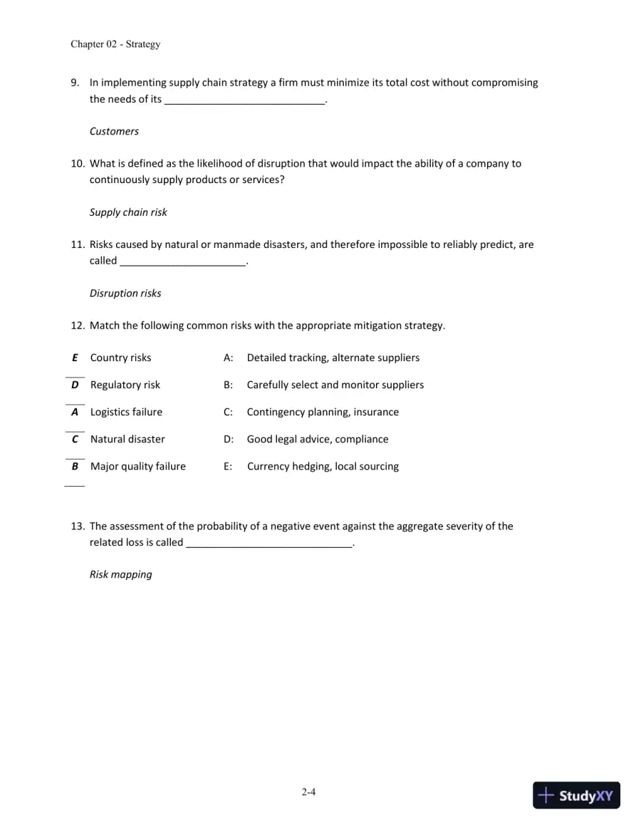 Solution Manual for Operations and Supply Chain Management, 14th Edition, page 13