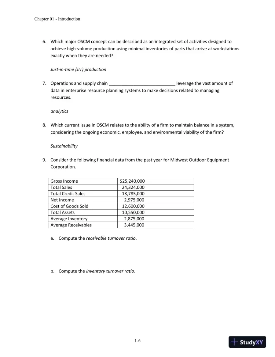 Solution Manual for Operations and Supply Chain Management, 14th Edition, page 7