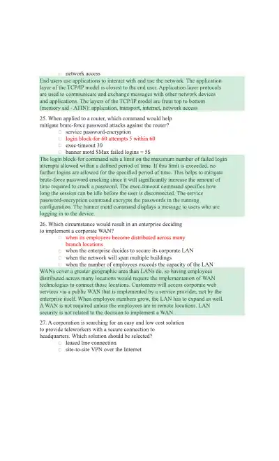 CCNA 4 Pretest Part 2 - Page 2 preview image