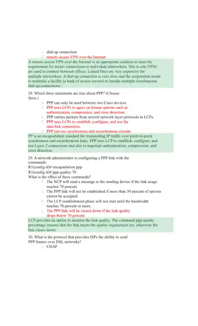 CCNA 4 Pretest Part 2 - Page 3 preview image