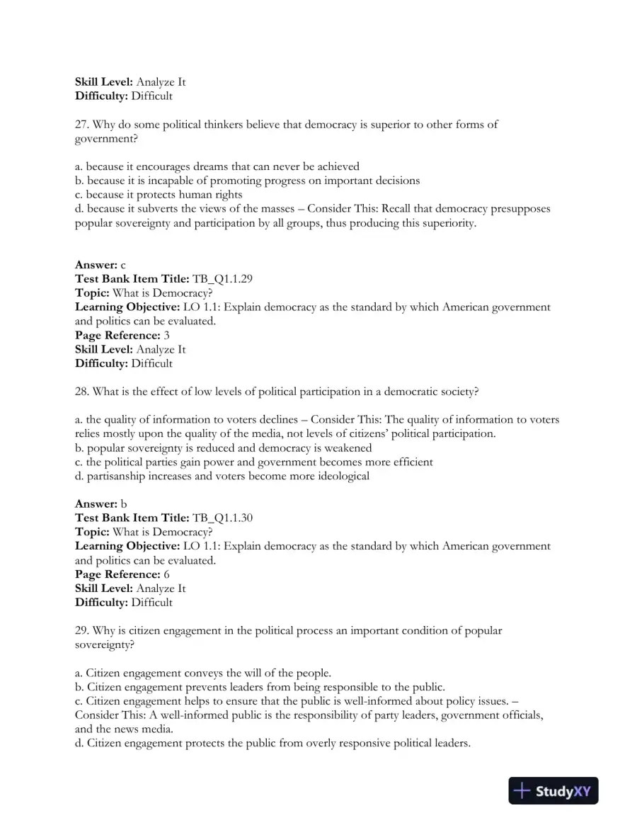 Revel for The Struggle for Democracy, 2016 Presidential Election Edition 12th Edition Test Bank, page 12