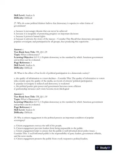 Revel for The Struggle for Democracy, 2016 Presidential Election Edition 12th Edition Test Bank - Page 12 preview image