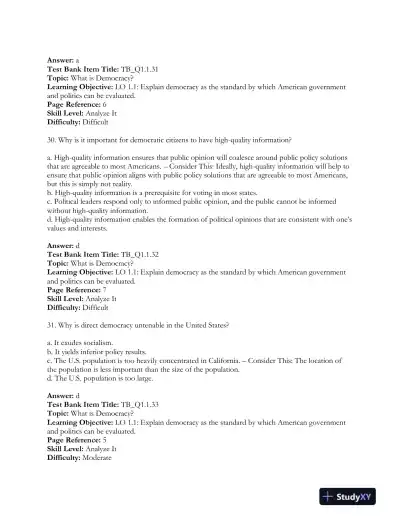 Revel for The Struggle for Democracy, 2016 Presidential Election Edition 12th Edition Test Bank - Page 13 preview image