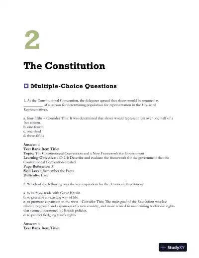 Revel for The Struggle for Democracy, 2016 Presidential Election Edition 12th Edition Test Bank - Page 15 preview image