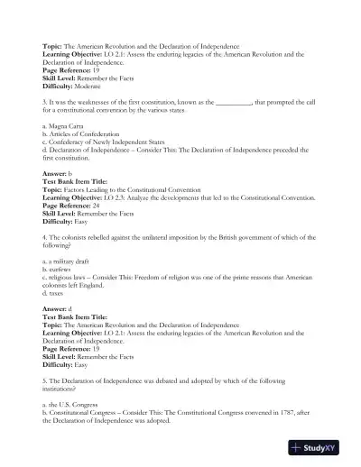 Revel for The Struggle for Democracy, 2016 Presidential Election Edition 12th Edition Test Bank - Page 16 preview image